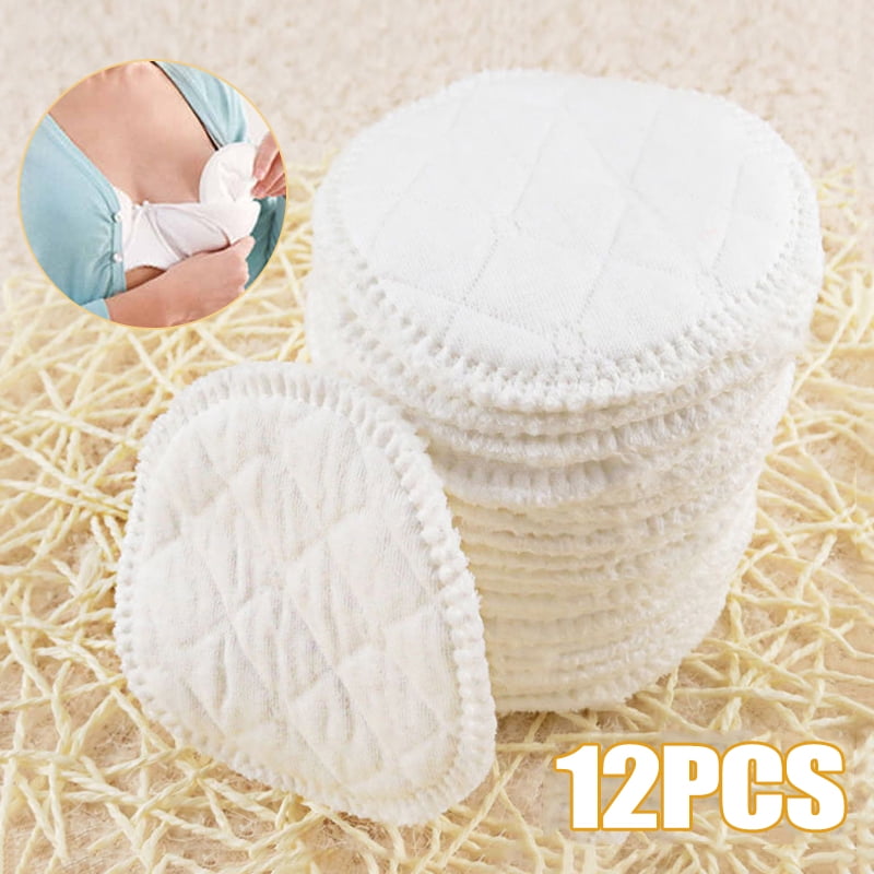 12pcs Reusable Nursing Breast Pads Washable Absorbent Breastfeeding Baby 