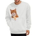 thumbnail image 4 of YAYUBA Cat Pouch Sweatshirts for Men Women Long Sleeve Kitten Puppy Holder Hoodies Front Large Pouch Pet Carrier Sweatshirt, 4 of 9
