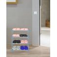 thumbnail image 2 of Estante para zapatos de 4 niveles, organizador de zapatos, estante compacto apilable, soporte para zapatos de piso para espacio estrecho, organizador, 2 of 4