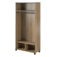 thumbnail image 2 of Home Square 2-Piece Entryway Set with 36" Wide Mudroom Cabinet and 3 Door Wall Cabinet with Hanging Rod in Natural, 2 of 20