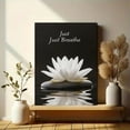 thumbnail image 6 of Lotus Flower Decorative Painting/Canvas Art， Suitable for Living Room， Bedroom， Yoga Studio， Meditation Room， Spa， Office， Bathroom， Peaceful Home Decor， Serene Wall Art， Minimalist Decor, 6 of 8