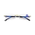 thumbnail image 1 of SharkTRUE Men Anti Blue Light Blocking Rimless Reading Glasses Readers Hinge Spring, 1 of 8