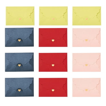 12pcs Mini Envelopes Paper Envelopes Member Packing Envelopes (Mixed Style)