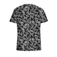 thumbnail image 4 of Womens Scrubs Tops Short Sleeve V-neck Tops Uniform Printed Pockets Blouse Nursing Clearance, 4 of 4