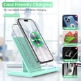 thumbnail image 3 of Wireless Charging Station, 2025 Upgraded 18W 3 in 1 Wireless Charger Stand for iPhone 16/15/14/13/12/11 Pro/XS, AirPods 4/3/2/1/Pro, iWatch Series 10/9/8/7/6/5/4/3,Samsung Phones(Green), 3 of 9