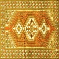 thumbnail image 1 of Ahgly Company Machine Washable Indoor Square Persian Yellow Traditional Area Rugs, 5' Square, 1 of 4
