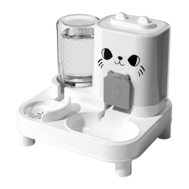 Dispensador automático de comida y agua para gatos, comedero para mascotas, artículos de viaje para el hogar, mascotas Blanco