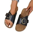 thumbnail image 5 of Bxsruta Cork Footbed Fisherman Sandals, Adjustable Buckle Closure with Contoured Arch Support, 5 of 7