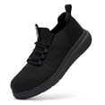 thumbnail image 1 of FitVille zapatos de trabajo para hombre, calzado de seguridad Extra ancho, antideslizante, a prueba de perforaciones, ligero, adecuado para pies hinchados, soporte para arco, 1 of 5