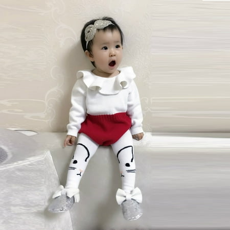 

THE WILD Newborn Baby Boy Girl Solid Knit Sweater Romper Bodysuit Crochet Clothes Outfits