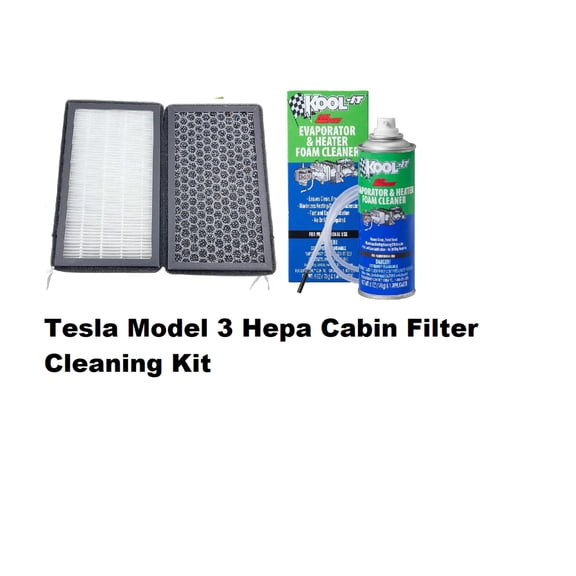 Tesla Model 3 HEPA Interior Vent  Cabin Filter Cleaning Kit, W/ HEPA Filters, 2017-2024
