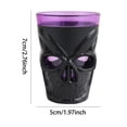 thumbnail image 3 of 12 Pack Halloween Light Up Skull Cups, LED Glowing Skull Black Plastic Tumblers, Spooky Lighted Drinking Cups for Halloween Party Supplies Table Decor, 3 of 6