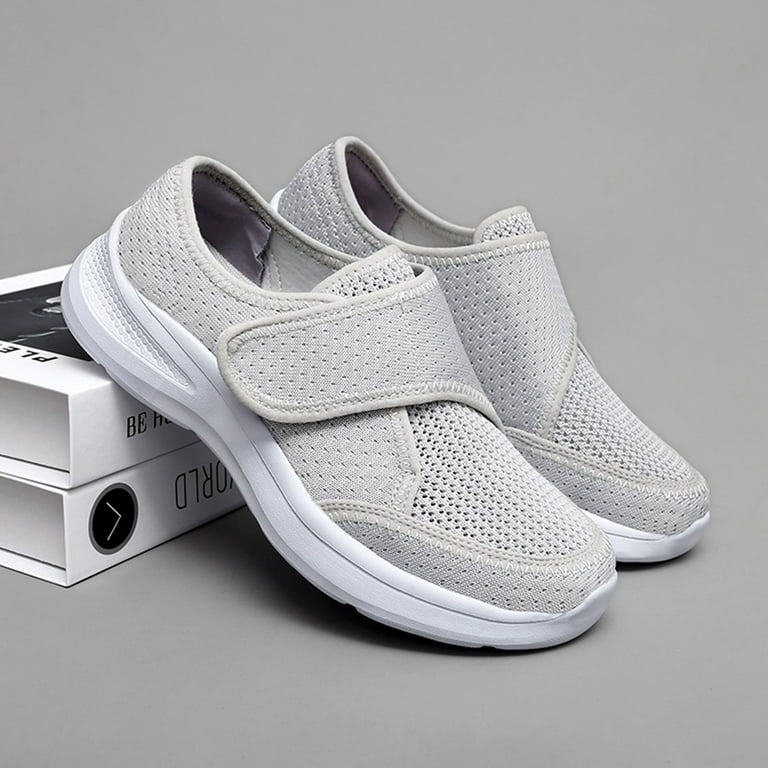 Slip on shoes for elderly women hot sale