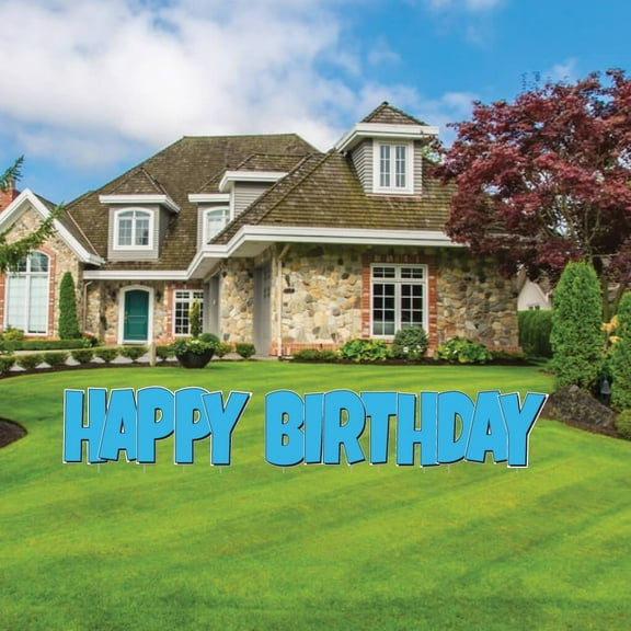 VictoryStore Sky Blue EZ Happy Birthday Display, Sky Blue Easy Setup Birthday Decorations, 19862