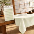 [6 Pack] Cream White Paper Tablecloth Disposable For Rectangle Tables ...