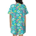 thumbnail image 3 of Bixox Women's Donut Printed Pajama Set 2 Piece Lounge Set Top and Shorts Soft Pajamas, Shorts with Pockets, 3 of 7
