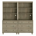 thumbnail image 7 of WAMPAT 72" Bookshelf with 3 Drawers, Tall Bookcase Large Display Book Case Shelf with 3 Tier Open Book Shelves，Library Wooden Bookshelves for Living Room,Office, Bedroom, Wash Grey (2PCS), 7 of 7