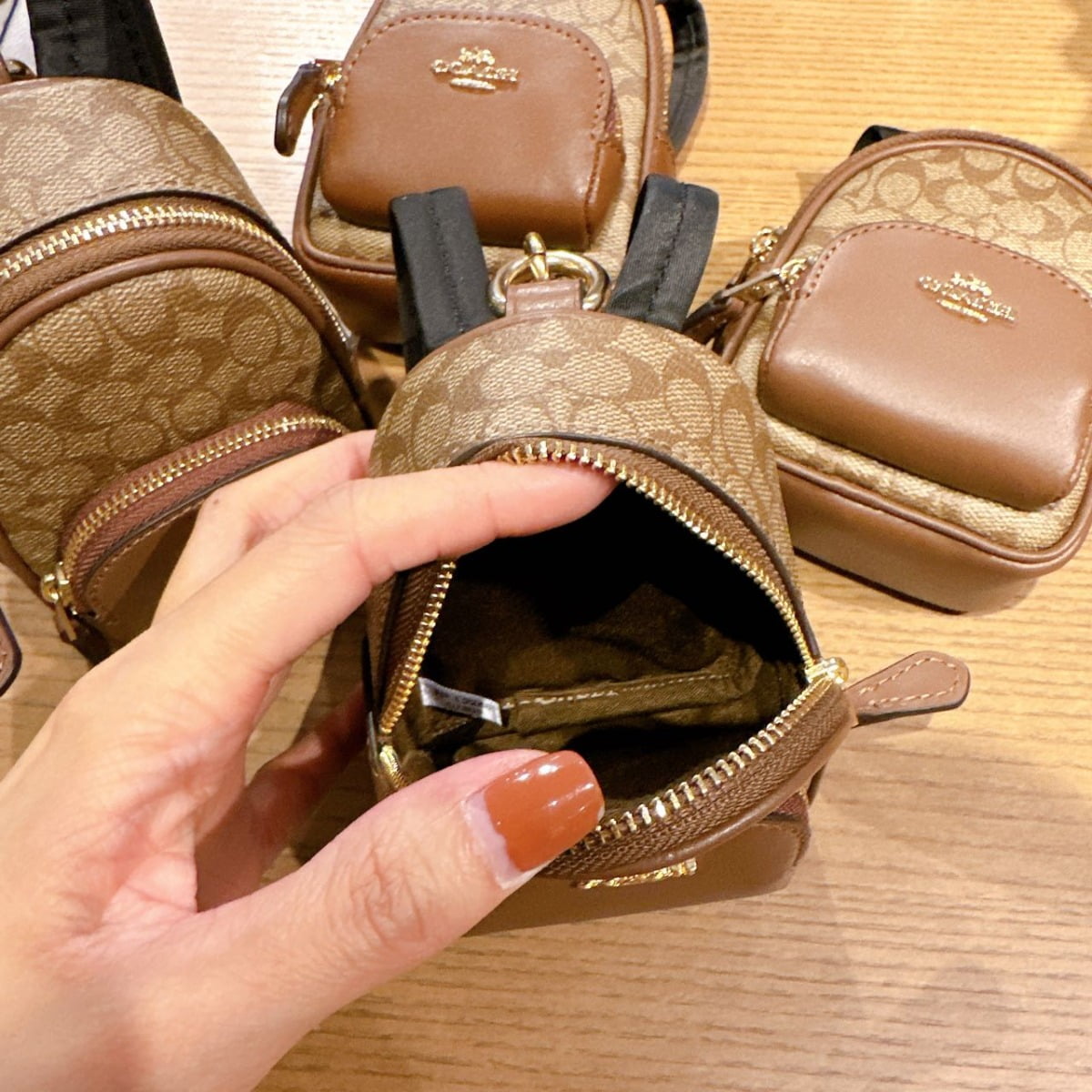 Coach mini backpack coin purse shop