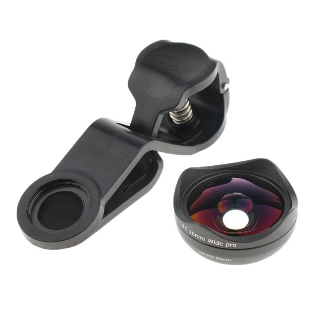 Kit de lentes HD para teléfono profesion 4K HD 16 Mm Sin Distorsión Lente Gran Súper, Lente 15X, Kit De Lentes Con Clip Compatible Para , , Magideal Kit de lentes HD para teléfono