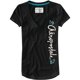 thumbnail image 1 of Camiseta gráfica con cuello en V para mujer de Aeropostale, negra, pequeña, 1 of 1
