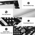 thumbnail image 6 of American Flag Outdoor Rug for Patio/Deck/Porch, Non-Slip Large Area Rug 3 x 5 Ft, Black US Flag Eagle Indoor Outdoor Rugs Washable Area Rugs, Reversible Camping Rug Carpet Runner, 6 of 8