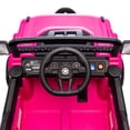 thumbnail image 4 of iRerts 12V Ride on Cars with 6 Wheel, Powered Ride on Toys with Remote Control, Bluetooth, Music, USB/MP3/Microphone Ports, Six-Wheel Suspension, Electric Cars for Kids 3-6 Ages Gift, Pink, 4 of 11