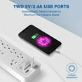 thumbnail image 3 of Huntkey Power Strip avec 12 Prises AC et 2 Ports de Charge USB, Pack White (3), 3 of 9