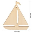 thumbnail image 6 of MRLESS 50 Pieces Wooden Sailboat Cutouts Unfinished Wood Craft Blanks DIY Wood Sailboat Shapes for Projects, 6 of 6