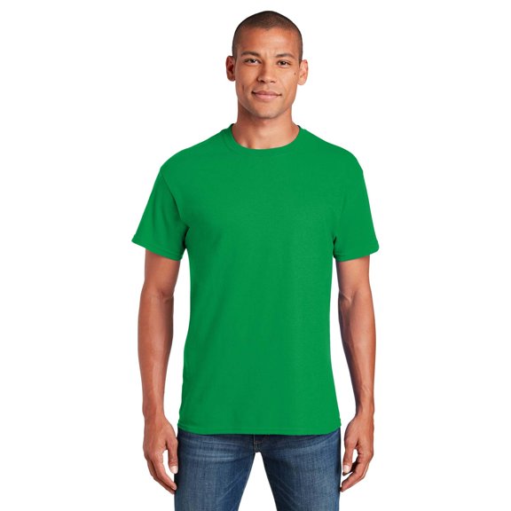 Gildan Short Sleeve Crewneck T-Shirt, Irish Green Size-S, Men's Classic Fit Comfort Tee, 100 Heavy Cotton, Arts and Craft Shirt