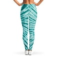 thumbnail image 2 of Turquoise Tie Dye Print Leggings, Hippie Sexy Yoga Leggings For Women., 2 of 5