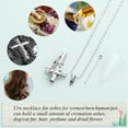 thumbnail image 5 of Prayer Cross with Sunflower and Hummingbird Stainless Steel Cremation Jewelry for Ashes Holder Urn Necklace for Ashes of Loved One, 5 of 5