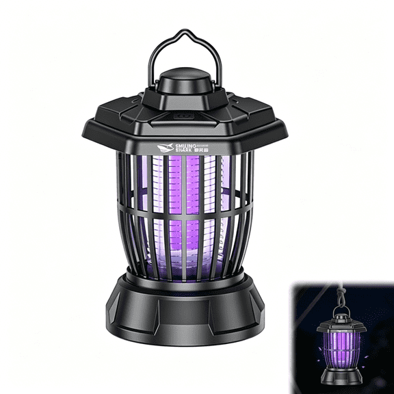 ACDANC Solar Powered Bug Zapper and Camping Lantern,Rechargeable Led Mosquito Killer with 3 Light Modes,Ipx6 Waterproof Insect Trap for Outdoor Hiking,1 Pack
