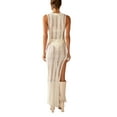 thumbnail image 3 of TRKIYQC Traje de baño para Mujer, Vestido Largo de Punto con Cuello Redondo Transparente con Abertura Alta para Bikini TRKIYQC moda, 3 of 5