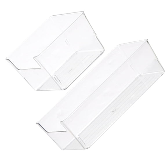 HOOWIFFY 2-Pack Strong Acrylic Desk Drawer Organizer for Office and Home Storage, Clear Design