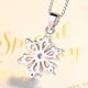 thumbnail image 2 of Collar con colgante con dije de copo de nieve de la suerte, adorno chapado en plata   JM, 2 of 5