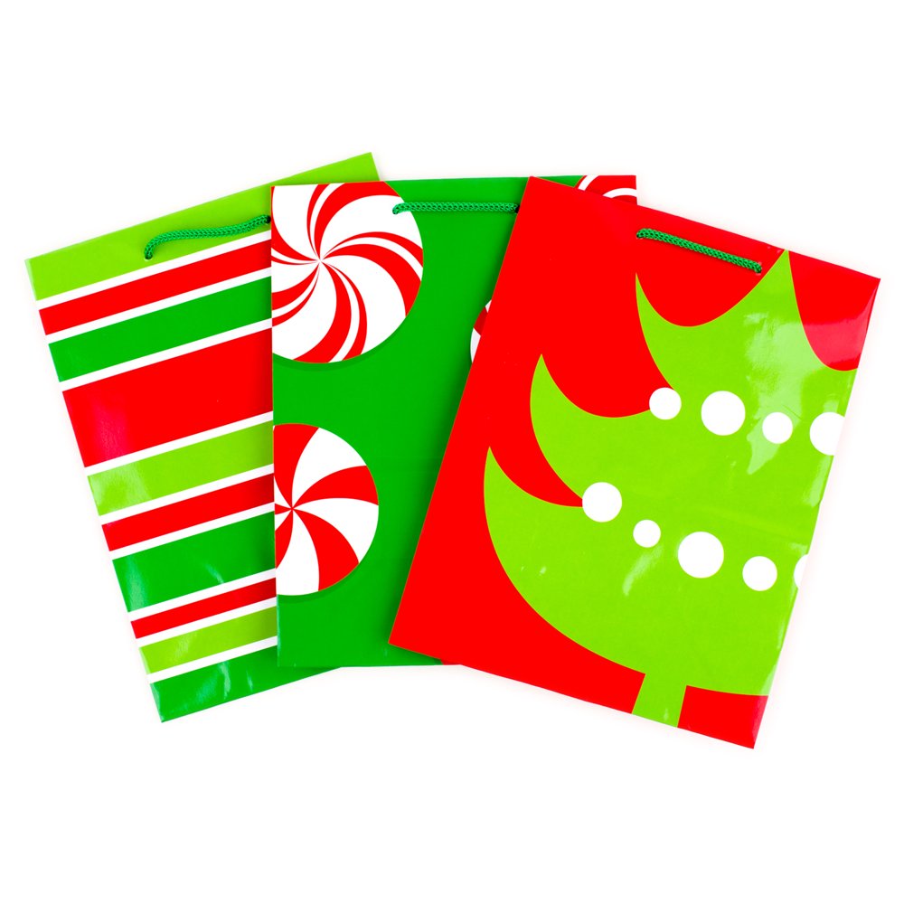 Hallmark Assorted colors Christmas Gift Bags, 3 count