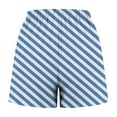 thumbnail image 5 of Lenpel Pajama Shorts for Women Casual Elastic High Waisted Striped Boxer Lounge Shorts Comfy Sleepwear Bottoms, 5 of 5