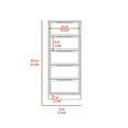 thumbnail image 3 of We Have Furniture 5 Drawers Dresser Maryland, Metal Handle, White / Pine Finish, 3 of 6