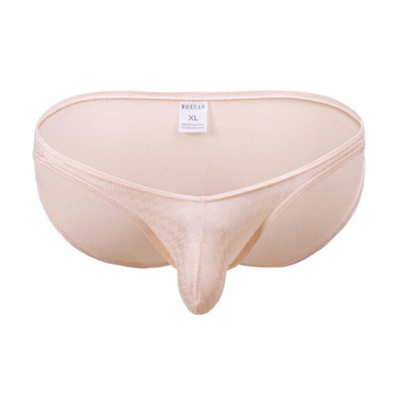 RKSTN Pouch Underwear for Men Cooling Thongs for Men Solid Color Rope U Shaped Trendy Breathable Honeymoon Romantic Night Mens Bikini Underwear (Rose Gold ,XXL)