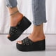 thumbnail image 4 of Amzcrzy Zapatos de mujer,Zapatos de mujer,Zapatillas de mujer, Sandalias de playa con suela gruesa y tacón alto de lentejuelas para mujer Sandalias Mujer Zapatillas De Casa, 4 of 6