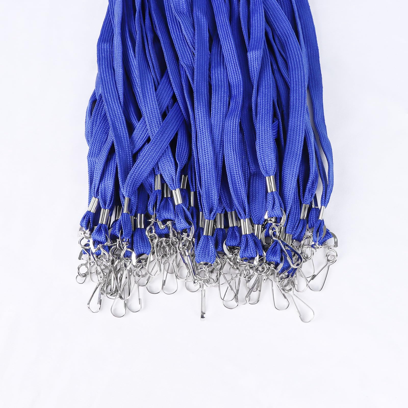 100 Pack Economy Badge Lanyards Business Card Id Employee Students Round 36 With Swivel Hook