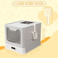 thumbnail image 3 of Enclosed Stainless Steel Cat Litter Box with Lid, Extra Large XL Metal Litter Pan for Big Cats, High Walls, Non-Sticky, Anti-Leakage, Easy Clean, Includes Litter Scoop, 3 of 12