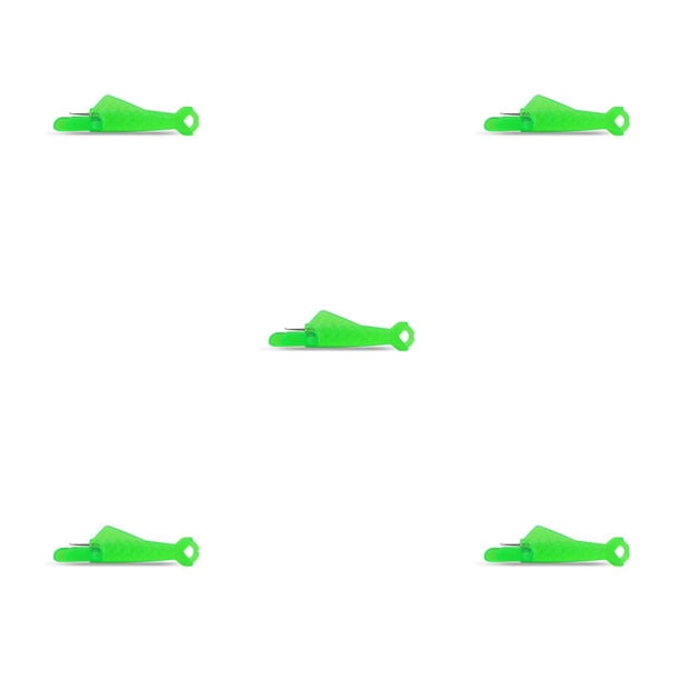 Ounissouiy Enhebrador de agujas, gancho de puntada de costura, herramientas de enhebrado, forma de pez, plástico para ancianos, alfiler para Verde 1 PC 5piezas