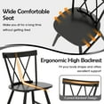 thumbnail image 6 of Costway Dining Chairs Set of 4 Farmhouse Kitchen Chair with Rubber Wood Frame,, 6 of 8