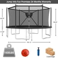 thumbnail image 5 of Jump Into Fun Trampoline 16FT 8 10 12 14 15 FT Outdoor Trampoline for Kids and Adults with Enclosure and Basketball Hoop, 1500LBS Weight Capacity for 8-10 Adults and Kids, Easy Assembly, 5 of 7