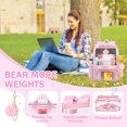 thumbnail image 6 of Sanmadrola Clear Backpacks for School Heavy Duty PVC Transparent Bookbag Stadium Approved See Through Backpack Large Clear Book Bag for Work Travel Festival, Pink, 6 of 10