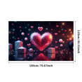 thumbnail image 3 of Valentine's Day Heart Love Backdrop Banner Romantic Flower Design Wedding Photo Props Party Decorations Background Event Display, 3 of 4
