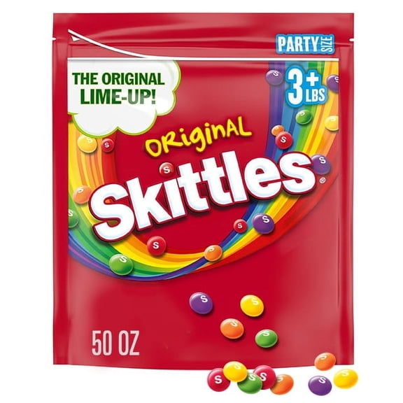 Skittles Original Chewy Candy Party Size - 50 oz Bag-Pack of 2