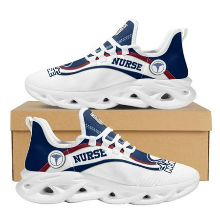 

EMT Nurse Pattern Platform Sneakers Light Mesh Shoes Women Lace-Up Shoes Spring Travel Mesh Kint Shoes Daily Flats