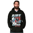 thumbnail image 5 of The Smurfs Kanji Rise and Grind Hoodie Hooded Sweatshirt Men Brisco Brands L, 5 of 6